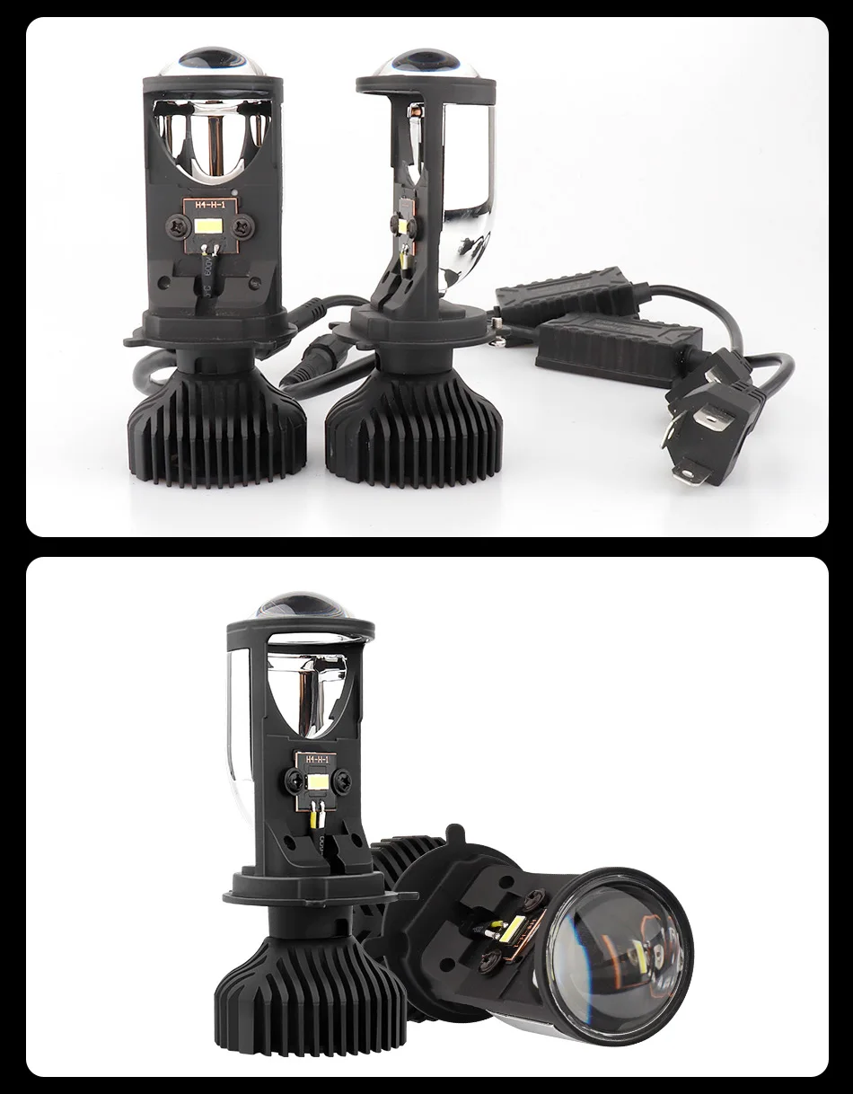 H4 светодиодный фонарь с мини-линзой проектора H4 светодиодный комплект для преобразования 20000LM для автомобилей Hi/Lo луч светодиодный фары 12 В 24 в 6000 К