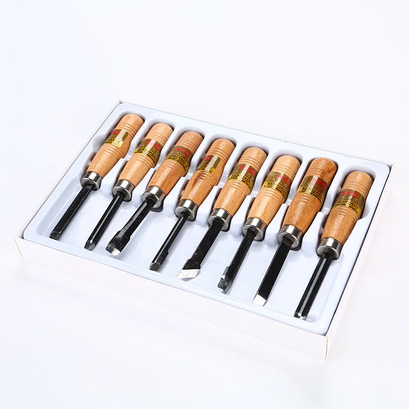 

SK5 Beech Wood Carving Knife Hardware Utility Tool New Black Steel 8pcs Big Carving Knife Black Steel Carving Knife