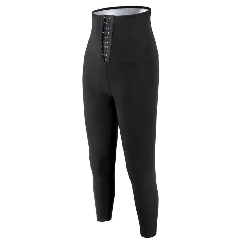 Women Hot Sweat Sauna Effect Slimming Leggings Silver Ion High Waist Trousers Sweating Weight Loss Pants Fat Burning Leggins 5XL body shaper