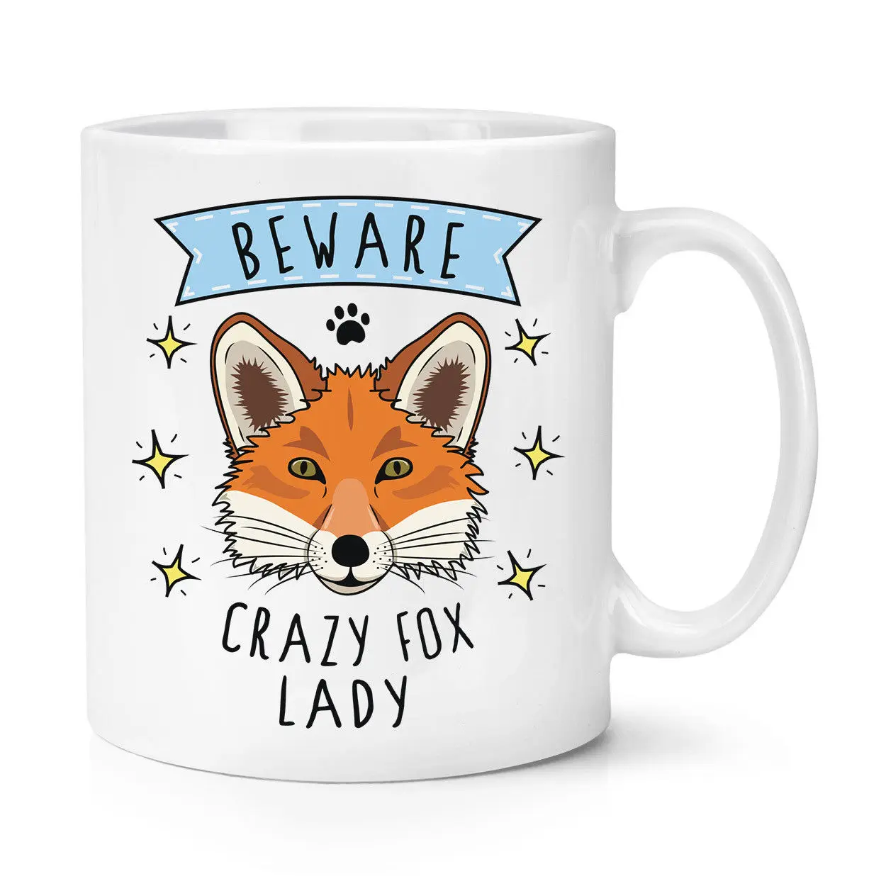 Beware Crazy Fox/Frag/Snail Lady 10 унций кружка забавная керамическая для кофе с