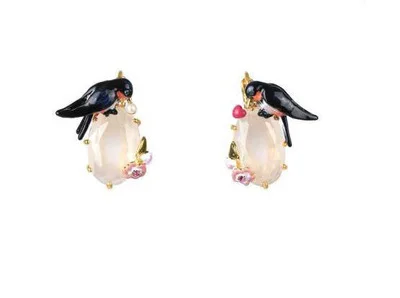 

Swallow Ellipse Big Gem Earrings Jewelry