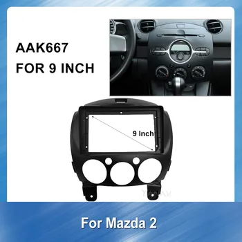 

9 Inch Car Radio Multimedia GPS navigation Fascia For-Mazda 2 2010 Dashboard ABS plastic Installation Kit Frame Fascias Panel