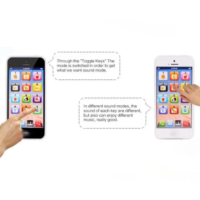Kids Toys Educational Preschool Cellphone with LED Phone English Learning Baby Mobile Vocal Toys Chrismtas Gifts 6