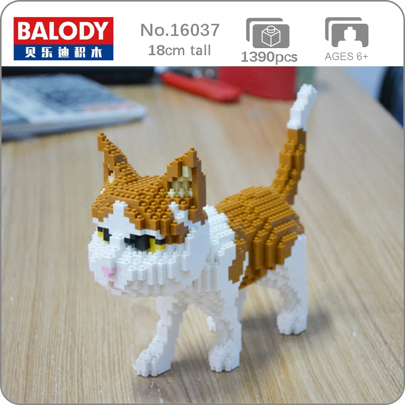Balody Persan Chat Jaune Chaton Animal De Compagnie Modele 3d Bricolage Mini Diamant Blocs Briques Construction Jouet Pour Enfants Sans Boite Aliexpress