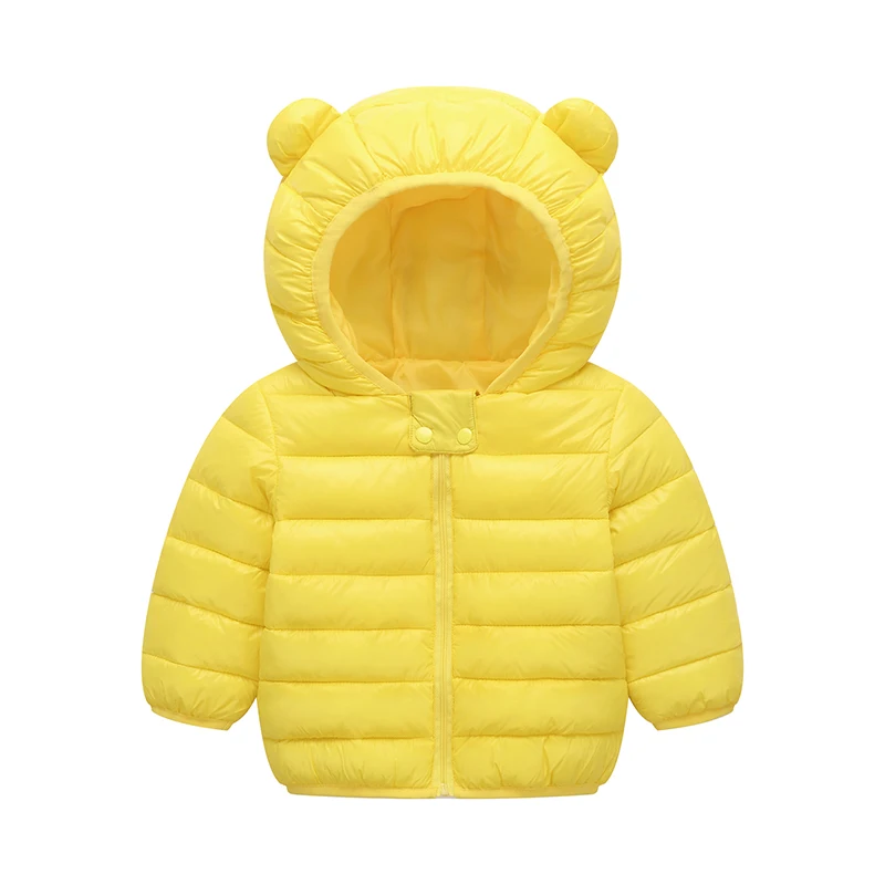 Зимние Детские пальто; теплые куртки для детей; хлопковое пуховое пальто для маленьких мальчиков и девочек; куртка-парка; Верхняя одежда; ветровка; одежда для детей - Цвет: yellow
