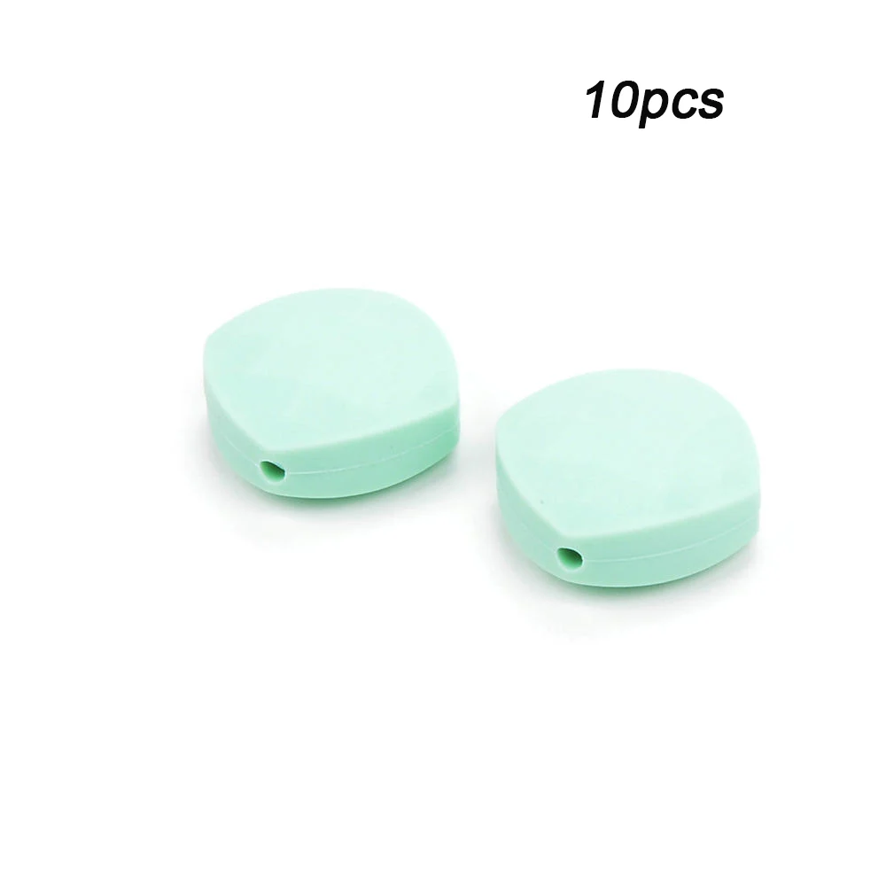 Mint LOFCA 10 шт четырехскоростные Силиконовые Прорезыватели для длинного Силиконовое ожерелье еда без бисфенола-а класс безопасные Силиконовые бусы для прорезывания зубов игрушка - Цвет: Mint