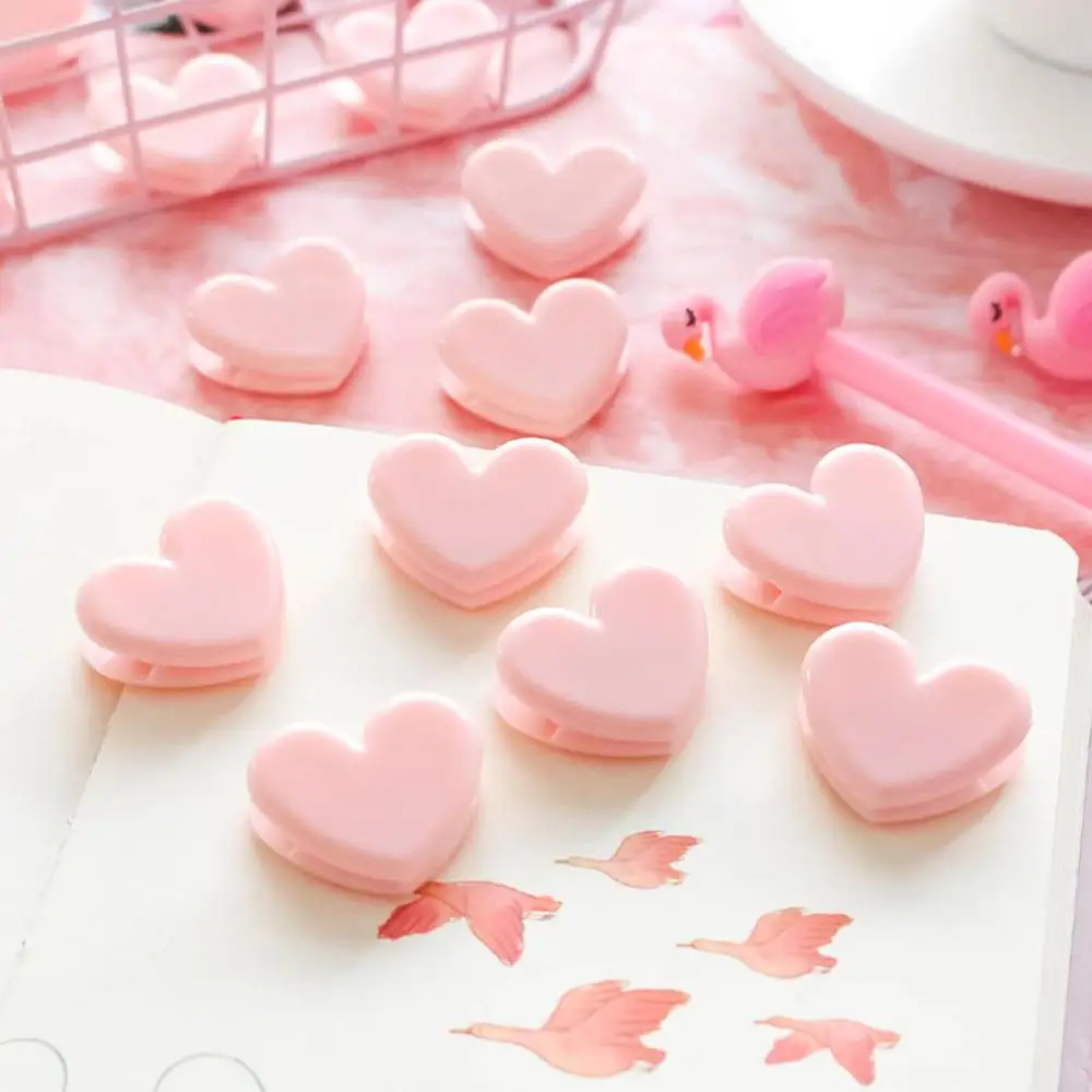 5 шт. DIY Kawaii Канцелярские товары Любовь Сердце розовые бумажные зажимы зажим для