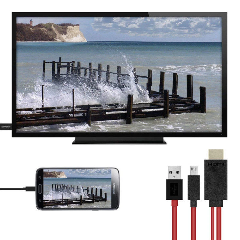 1080P MHL микро USB к HDMI телевизионный HD кабель адаптер для samsung Android смартфонов