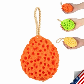 

3 Colors Hydrophilic Polyurethane Soft Bath Sponge Spa Exfoliator Washing Cleaning Bath Body Shower Tools Easy Wash And Dry