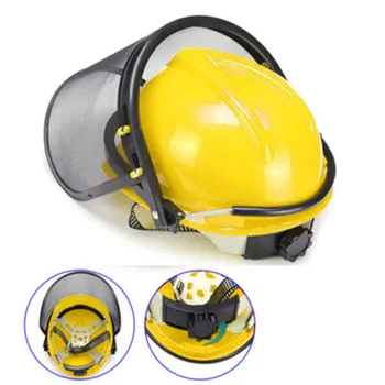 

Chainsaw Brushcutter Safety Helmet Hat Mesh Visor Protective Mask Flap Trimmer Hat for Logging Brush Cutter Garden supplies hot