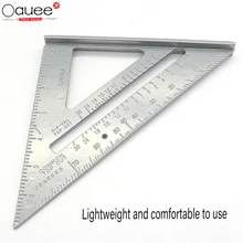 Règle triangulaire carrée en alliage d'aluminium, outil de mesure, rapporteur de vitesse, onglet pour charpentier, ligne Tri carrée, Guide de scie