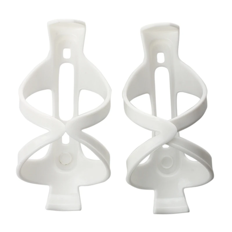 

2 x Bike Bicycle Cycling Mountain Sport Water Bottle Plastic Cage Holder White