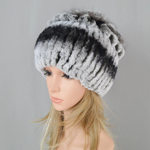 color3 Sombrero De Piel De Conejo Natural Caliente Hecho A Mano Boinas Para Mujer Gruesa catida Gorro Invierno Peaky Blinder - Цвет: color3