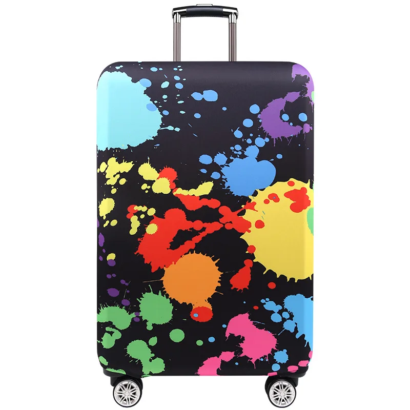 wear Resistant ,M Travel Suitcase Protective Cover Elastic Thicker Luggage Dust Cover Apply to 18-32 Suitcase,Washable Burger Pattern