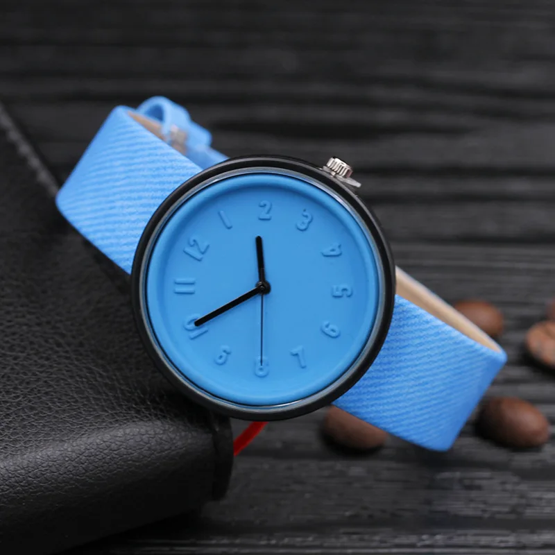 Горячая Распродажа Geneva брендовые кожаные женские часы Дамская мода платье кварцевые наручные женские часы Relogio Feminino Наручные часы - Цвет: blue