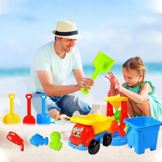 Summer Beach Toy Sand Set Sand Play Sandpit Toy Summer Outdoor Toy Hourglass Car Shovel Bucket Garden Toys Baby Gift Set 5