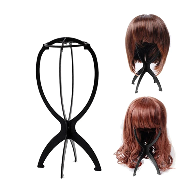

1 Pc High Quality 4 Colors Can Choose Plastic Fashion Stable Durable Wig Display Fordable Stand Holder Hair Hat Cap Stand Tool