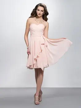 

New Bridesmaid Dresses 2019 Simple Sweetheart Pleats Knee-Length Bridesmaid Dress Party Gowns Vestidos De Festa
