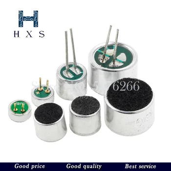 

10pcs 4.5*2.2mm 6*2.2mm 6*5mm 9*7mm electret microphone condenser Pickup microphone 52DB 56DB with 2pin