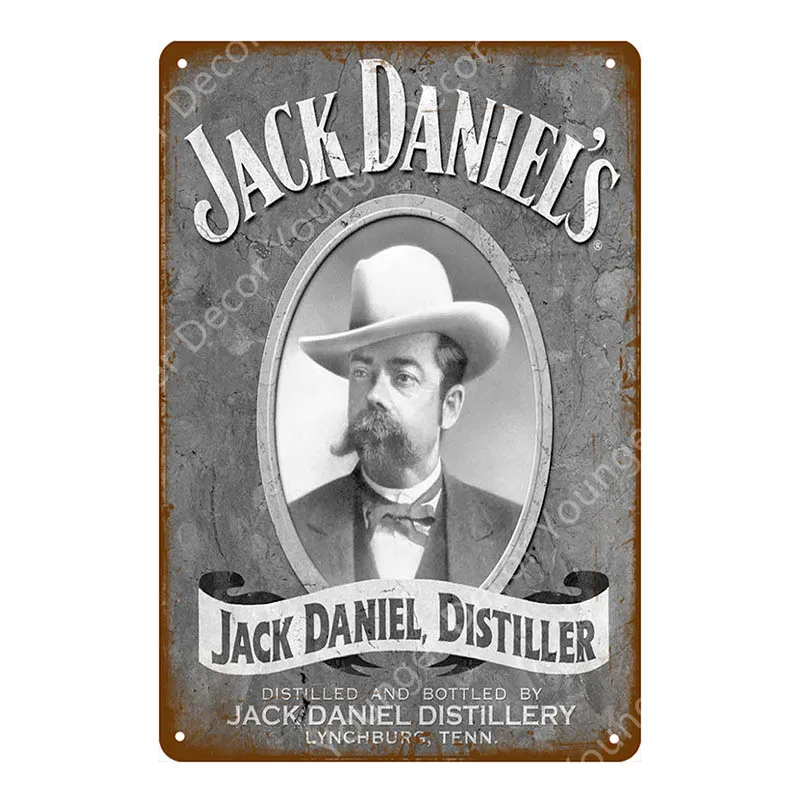 Jim Black Beer Jennessee виски винтажные металлические знаки Наклейка на стену для бара паба клуба человек пещера декоративные тарелки Олово плакат YI-067 - Цвет: YD5046AI