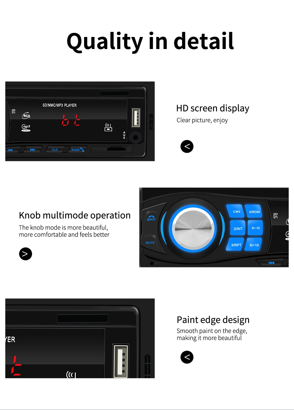 Автомагнитола 1 Din Bluetooth MP3 музыкальный плеер Автомобильный стерео USB Aux вход TF карта Авторадио с пультом дистанционного управления