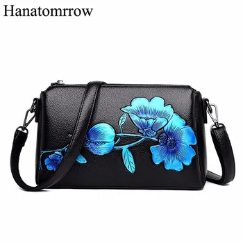 

Luxury Handbags Women Bag Designer Pu Leather Soft Messenger Bags Winter New Lucky Flower Ladies Crossbody Bags for Female