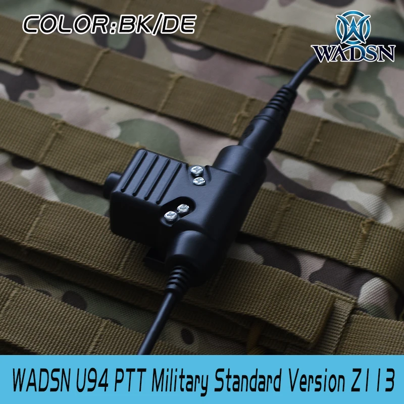 WADSN тактические наушники U94 PTT для KENWOOD Plug Walkie Talkie BaoFeng UV 82 радио гарнитура u94 ptt Softair