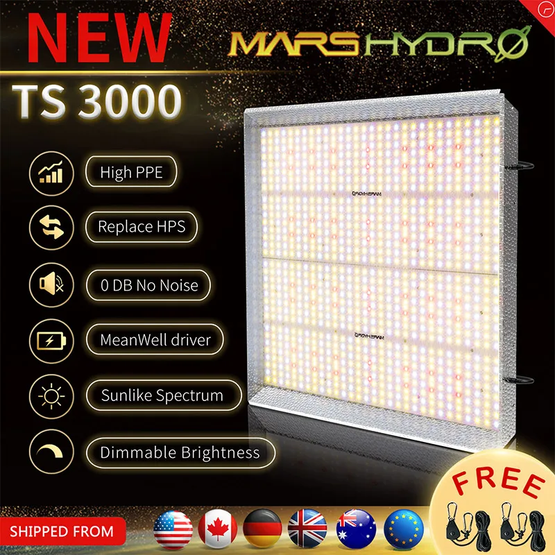 Mars hydro TS 3000W led grow light Full Spectrum Sunlike Indoor Quantum Board Светодиодная лампа для выращивания парник, теплица для выращивания растений