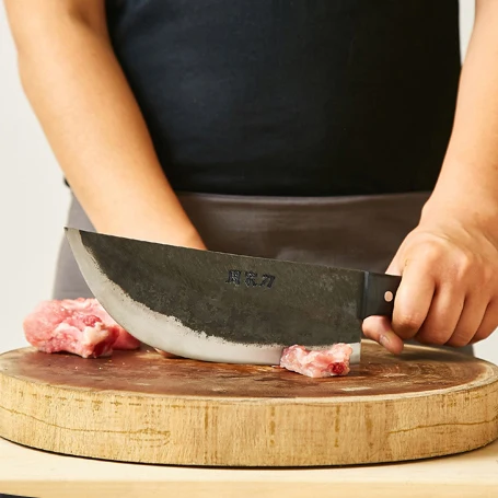 Kézi Kovácsolt Csontkés Konyhai Csontkés Séf Különleges Kés Kínai Ősi Kézműves Jó Keménység, Éles És Tangkés - Image 5