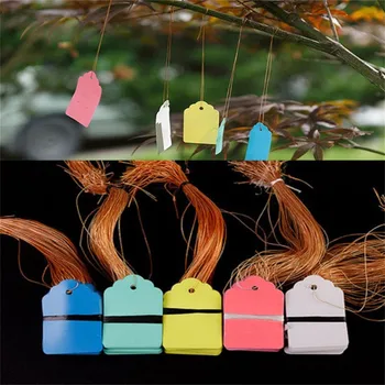

3.6x2.5cm Lot 100pcs Strip Line Garden Label Plant Hanging Tag Mini Seed Signs Hot drop shipping