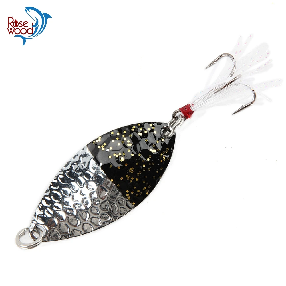 RoseWood 3pcs Rotating Metal Spinner Spoon Fishing Lure 14.2g Noise Paillette Hard For Trout Pike Pesca Tackle | Спорт и развлечения