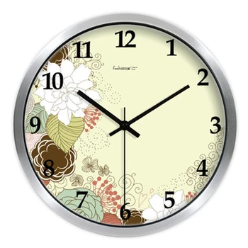 

Silent Living Room Wall Clock Modern Design Flower Bedroom Oclock Simple Glass Watch Wall Relogio De Parede Home Decor EE50