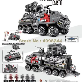 

107007 1925pcs wandering earth military cn171 troop soldier carrier truck swat building blocks Bricks Toy