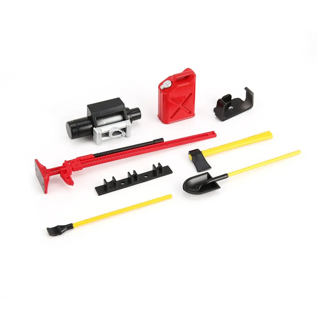 

AUSTAR 6Pcs AX 10008 RC Decoration Tool Set Box Case Accessories Kit for 1/10 RC Car Crawler Axial SCX10 RC4WD D90 D110 fz