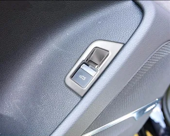 

For Audi Q7 2016 1PC Brand New ABS Chrome Car Interior Tail Door Switch Button Cover Trims Car Styling Auto Accessories