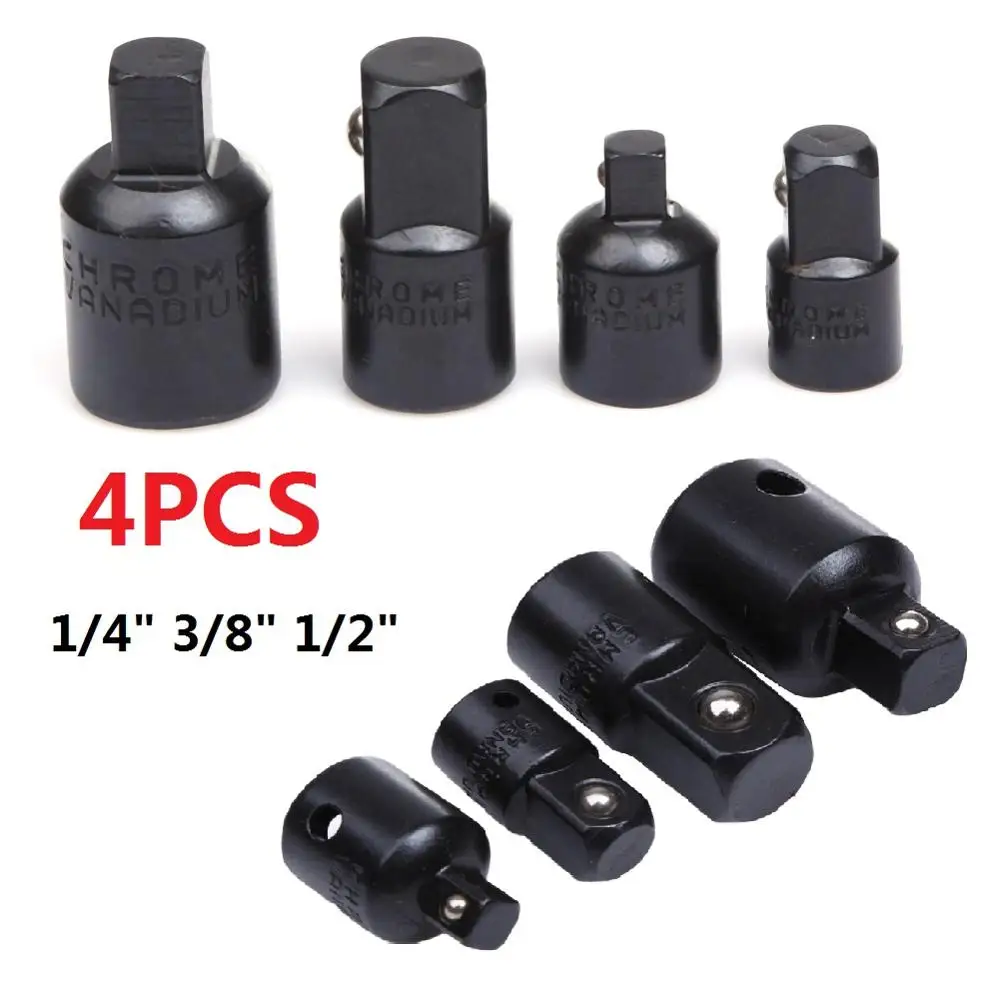 4 pc Adapter and Reducer Set Ratchet wrench Socket Drive 3/8" 1/4" 1/2" extend 