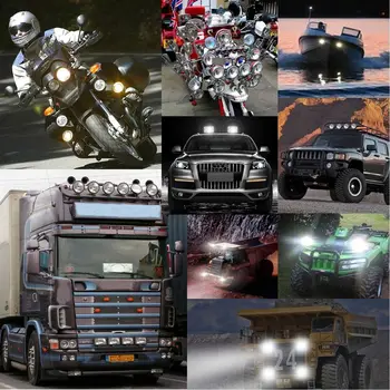 

New 18W 36W Universal LED Work Light Bar Spot And Flood Combo Square 12LED Work Light For Offroad For Truck Car Motorcycle