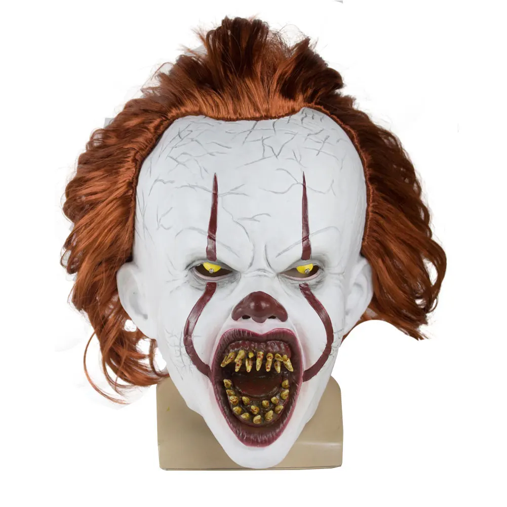 Джокер маска пеннивайза Stephen King It Chapter Two 2 ужас, Костюмированная вечеринка латексные маски шлем клоун Хэллоуин вечерние костюм, реквизит