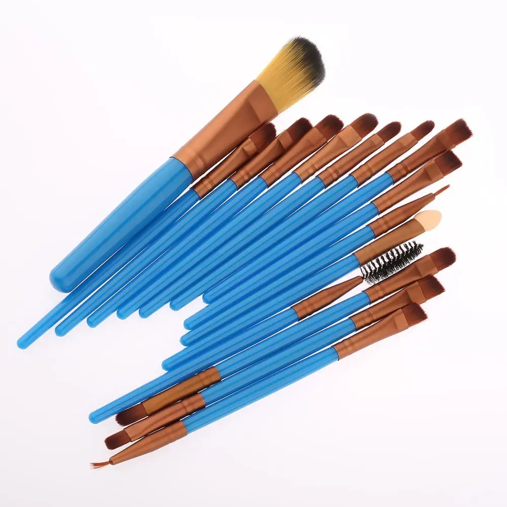Рисунок 4 - синие/коричневые/Золотые кисти для макияжа