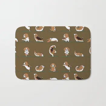

Beagle Yoga Bath Carpet Anti-Slip Doormat Home Entrance Doormat Bedroom Living Room Floor Mats Kitchen Mat