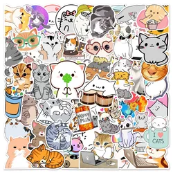 50 pcs Cartoon Animal Cat Sticker Cellular phone Guitar Laptop Helmet Automobile Water cup Stationery Decorate Sticker wholesale
