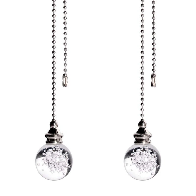 2Pcs Crystal Bubble Ball Dazzling Ceiling Fan Pull Chain Extension With Connector For Light | Освещение