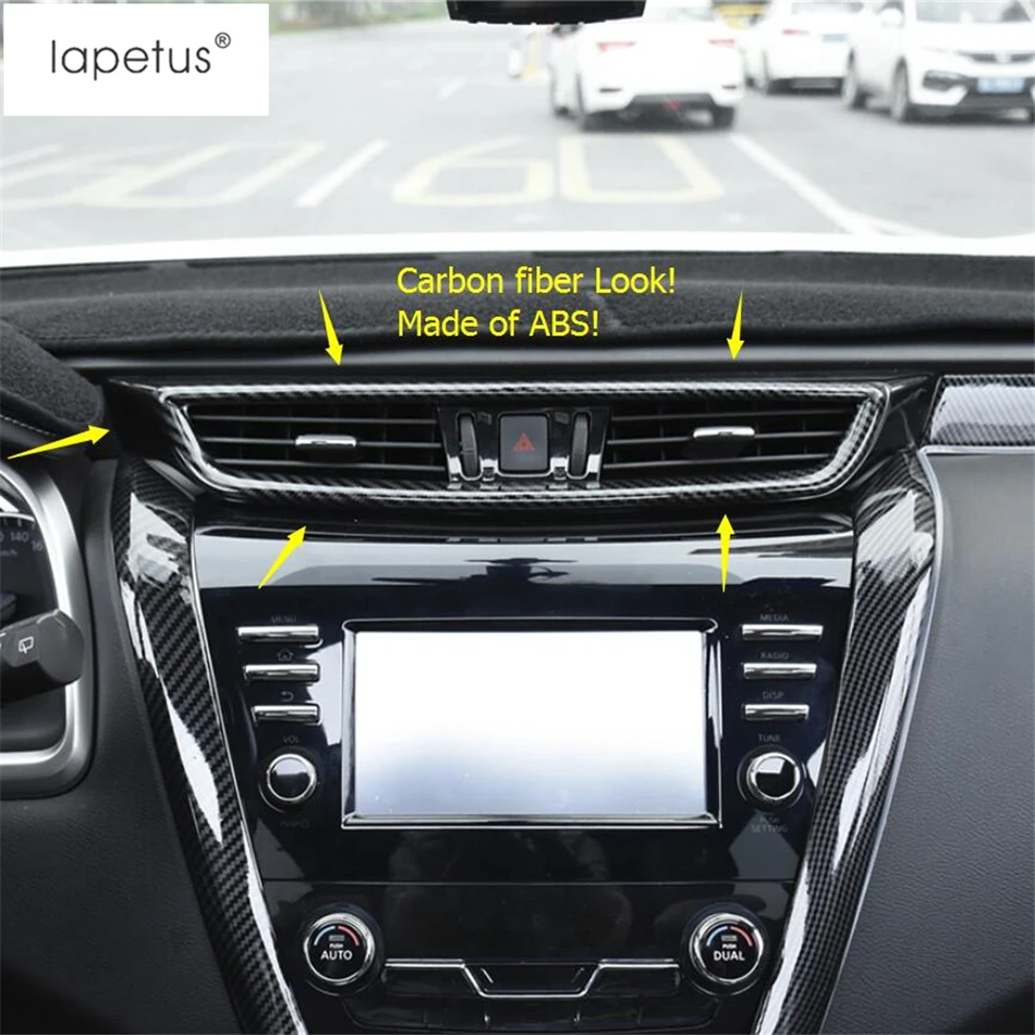 Lapetus аксессуары Подходит для Nissan Murano ABS центральный Кондиционер AC выход вентиляционная рамка крышка комплект отделка