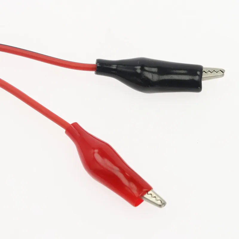 Dual Banana Plug-Alligator Clip Probe Test Silicone Lead Multimeter Cable Length 1 M