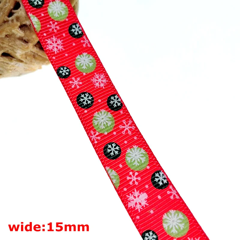style 09 HL 15 мм/25 мм 5/10/30 ярдов Grosgrain ленты рождественские ленты Свадебная вечеринка рождественские украшения рукоделие DIY подарочная упаковка - Цвет: style 09