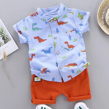 

Melario Boys Clothes Set Children Clothing Summer Cartoon Print Short Sleeve T-shirt and Shorts 2pcs Boy Kids Clothes 1 4Y