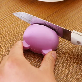 

Knife Sharpener Multifunction Cartoon Design Stable Mini Knife Sharpener Kitchen Tools Grindstone Scissors Kitchen Gadgets
