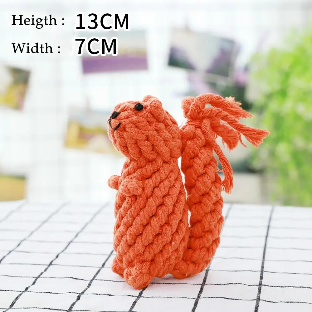 HOOPET Pet Soft Dog Toys Animal Design Cotton Dogs Rope Toy Durable Cotton Chew Training Teething Toys for Small Medium Puppy - Цвет: as picture
