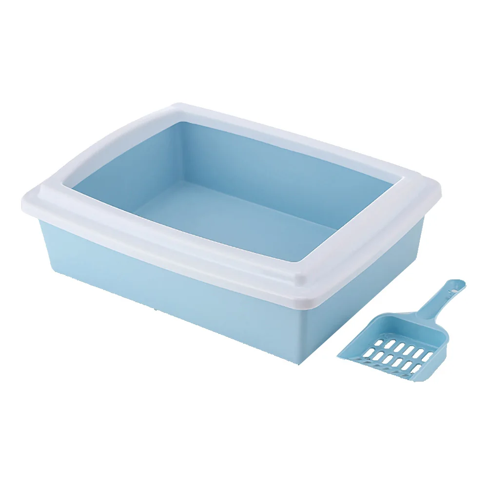 Semi-Enclosed High Fence Pet Cat Toilet Detachable Cat Litter Box Cat Toilet Dog Tray Clean Scoop Home Plastic Sand Box Supplies Semi-Enclosed High Fence Pet Cat Toilet Detachable Cat Litter Box Cat Toilet Dog Tray Clean Scoop Home Plastic Sand Box Supplies
