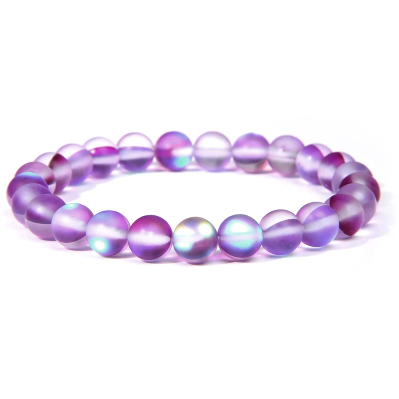 Bracelet en Pierre de Lune - Reflets bleus qualité extra